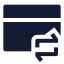 Creditcardchange icon with solid sharp style
