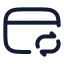 Creditcardchange icon with stroke rounded style