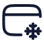 Creditcardfreeze icon with stroke rounded style