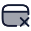 Creditcardnotaccept icon with duotone rounded style