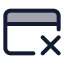 Creditcardnotaccept icon with duotone standard style