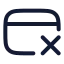 Creditcardnotaccept icon with stroke rounded style