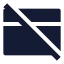 Creditcardnotfound icon with solid sharp style