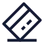 Creditcardpos icon with stroke sharp style