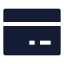 Creditcard icon with solid sharp style
