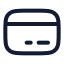 Creditcard icon with stroke rounded style