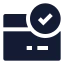 Creditcardvalidation icon with solid sharp style