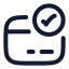 Creditcardvalidation icon with stroke rounded style