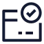 Creditcardvalidation icon with stroke sharp style