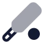 Cricketbat icon with bulk rounded style