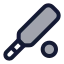 Cricketbat icon with duotone rounded style