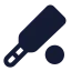 Cricketbat icon with solid standard style