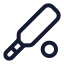 Cricketbat icon with stroke rounded style