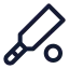 Cricketbat icon with stroke sharp style