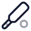Cricketbat icon with twotone rounded style