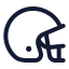 Crickethelmet icon with stroke standard style