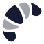 Croissant icon with bulk rounded style