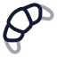 Croissant icon with twotone rounded style