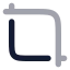 Crop icon with bulk rounded style