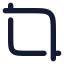 Crop icon with solid rounded style