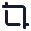 Crop icon with solid standard style