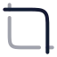 Crop icon with twotone rounded style