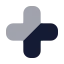 Cross icon with bulk rounded style