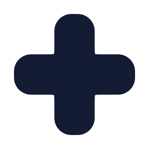 Cross Icon in Solid Rounded style