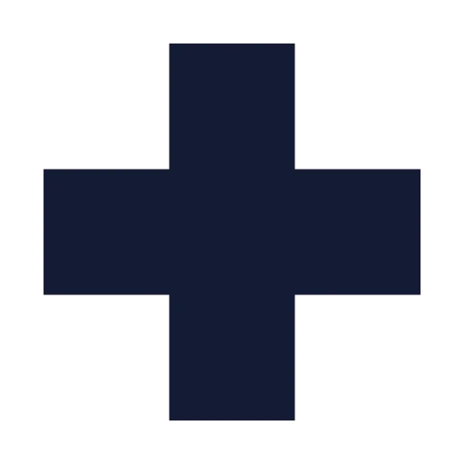 Cross Icon in Solid Sharp style