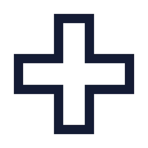 Cross Icon in Stroke Sharp style