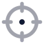 Crosshair icon with bulk rounded style
