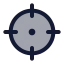 Crosshair icon with duotone rounded style