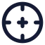 Crosshair icon with solid rounded style