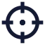 Crosshair icon with solid sharp style