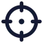 Crosshair icon with solid standard style