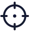 Crosshair icon with stroke rounded style
