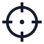 Crosshair icon with stroke sharp style