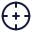 Crosshair icon with stroke sharp style