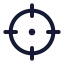 Crosshair icon with stroke standard style