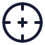 Crosshair icon with stroke standard style
