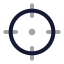 Crosshair icon with twotone rounded style