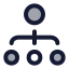 Crowdfunding icon with duotone rounded style