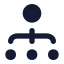 Crowdfunding icon with solid rounded style