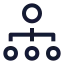 Crowdfunding icon with stroke sharp style