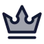 Crown icon with duotone standard style