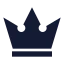 Crown icon with solid sharp style