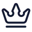 Crown icon with stroke rounded style
