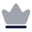 Crown icon with bulk rounded style