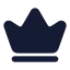 Crown icon with solid rounded style