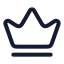 Crown icon with stroke rounded style
